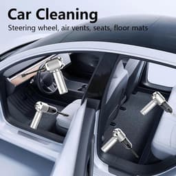 Draagbare Stofzuiger - Auto Kruimeldief - Snel Interieur Reinigen - Sterke Zuigkracht - 500g Gewicht - Zilver — thumbnail 4