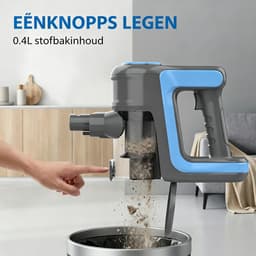 Draadloze Stofzuiger, 6 IN 1 Lichtgewicht Steelstofzuiger, Krachtige Zuigkracht van 15 kPa, Oplaadbare Draadloze Stofzuiger Voor Hardhouten Vloeren en Dierenharen — thumbnail 5