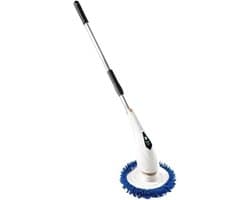 Elektrische Vloerreiniger - Draadloze Schoonmaker - Huishoudelijk Schoonmaken - Telescopische Stang - 83-126 cm - Grijs