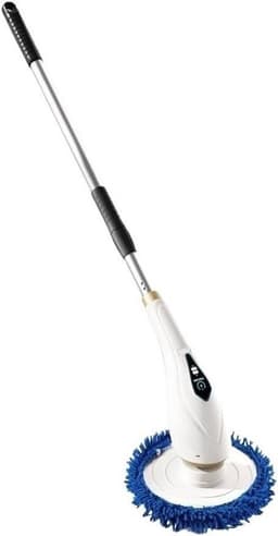 Elektrische Vloerreiniger - Draadloze Schoonmaker - Huishoudelijk Schoonmaken - Telescopische Stang - 83-126 cm - Grijs — thumbnail 1