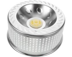 Dweil Emmer - Reinigingsmand - Efficiënt Schoonmaken - Roestvrij Staal Afvoer - 20 cm Breed - Zilver