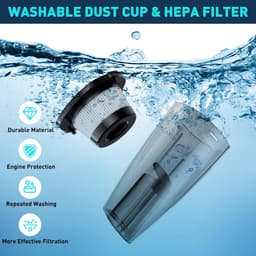 Mini Stofzuiger Draadloos - Kruimeldief - Auto Stofzuiger - Handstofzuiger — thumbnail 2