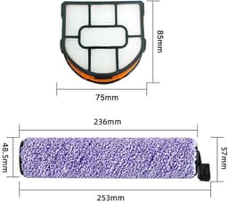 Geschikt voor Shark HydroVac HydroVac XL 3-in-1 / Draadloze Pro XL WDB1F accessoireset (2 roterende borstels, 2 filters, 4 katoenen filterpads) — thumbnail 3