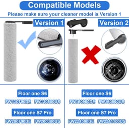 Dailygoods- Borstelroller Reserveonderdelen - 2 Borstelrollen - 2 Filters - 1 Reinigingsborstel - Geschikt voor Tineco FLOOR ONE S7 PRO - Draadloze Stofzuiger - Stofzuigerborstel — thumbnail 4
