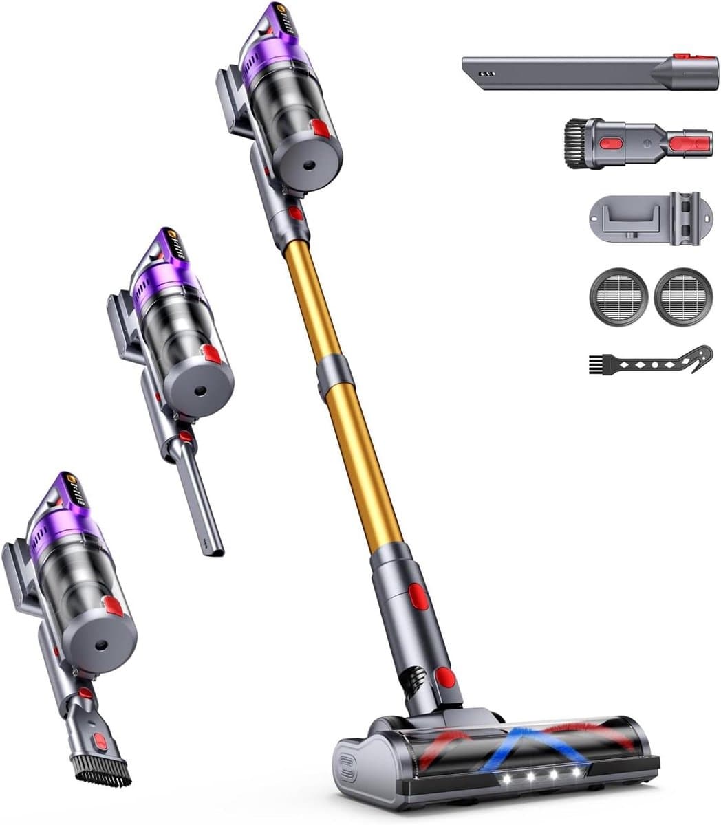 Draadloze Stofzuiger - Steelstofzuiger Elektrische Bezems - Snel Huis Schoonmaken - Lichtgewicht Draagbaar - 15 x 10 x 16 cm — afbeelding 1