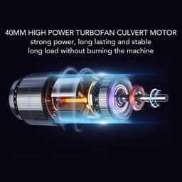 Draadloze Luchtblazer - Elektrische Stofzuiger - Apparaten Reinigen - Krachtige Turbofanmotor - 16000 mAh Batterij - Zwart — thumbnail 2
