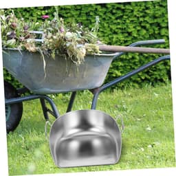 Handstofblik Roestvrijstaal - Groot Stofblik - Afval Verzamelen - Dubbele Handgreep - 38 x 34 x 16 cm - Zilver — thumbnail 2