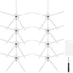 Seb1 - Vervangende Zijborstels - Perfecte Compatibiliteit - 8 Stuks - Hoogwaardige Silicone - Ideaal voor Roborock Stofzuigers - Voor Diverse Mo... — thumbnail 1