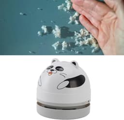 Mini Tafelstofzuiger - Bureau Stofzuiger - Bureau Opruimen - Verwijderbare Nozzle - 9 x 9 cm - Panda — thumbnail 4
