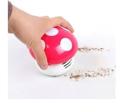 Compacte bureaustofzuiger met paddenstoelontwerp voor thuis en kantoor