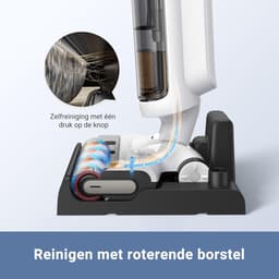 Natte droge stofzuiger - Steelstofzuiger allesreiniger - Vloeren reinigen - Automatische zelfreiniging - 4 kg lichtgewicht - Wit — thumbnail 4