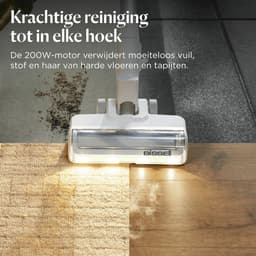 Steelstofzuiger - Draadloze Stofzuiger - Dagelijks Schoonmaken - Klitvrije Borstelrol - 40 Min Gebruik - Wit — thumbnail 2
