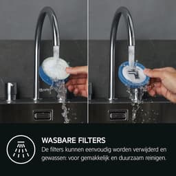 Draadloze Steelstofzuiger - Handstofzuiger Kruimeldief - Vloeren Reinigen - Lichtgewicht Recycled Materiaal - 22kg 50 Min - Matzwart — thumbnail 4