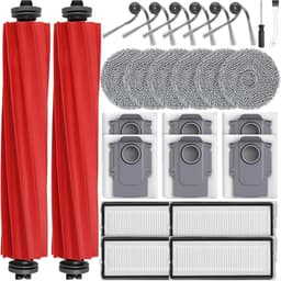 26 stuks accessoires geschikt voor Roborock QV 35A/QV 35S robotstofzuiger, 2 hoofdborstels, 6 stofzakken, 6 dweilpads, 4 HEPA-filters, 6 zijborstels, 1 reinigingsborstel, 1 schroevendraaier — thumbnail 1