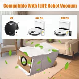 8-delige vervangende stofzakset geschikt voor ILIFE V9/ V9 Pro/ A12 Pro/ A30 Pro stofzuiger — thumbnail 2
