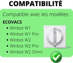 Veeg voor Ecovacs Winbot W1 / W1 Pro / W2 / W2 Pro / W2 Omni [set 6] Herbruikbare wasbare dweil — thumbnail 3