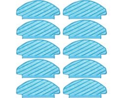 (10 stuks) N10 Wasbare herbruikbare dweilpads geschikt voor ECOVACS DEEBOT OZMO N10/ N10 Plus/ T8/ T8+/ T8 AIVI/ T9/ T9 MAX Stofzuiger, dweildoek, duurzame reinigingsdoekjes