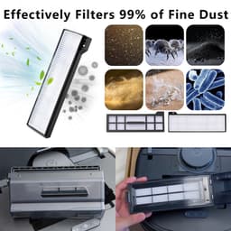 stofzuigeraccessoires - Vervangende accessoires geschikt voor de Eufy X10 Pro Omni robotstofzuiger - 28-delige set - 2 hoofdborstels, 6 zijborstels, 4 HEPA-filters, 6 stofzakken, 8 dweilpads - Stofzuigerzakken — thumbnail 2