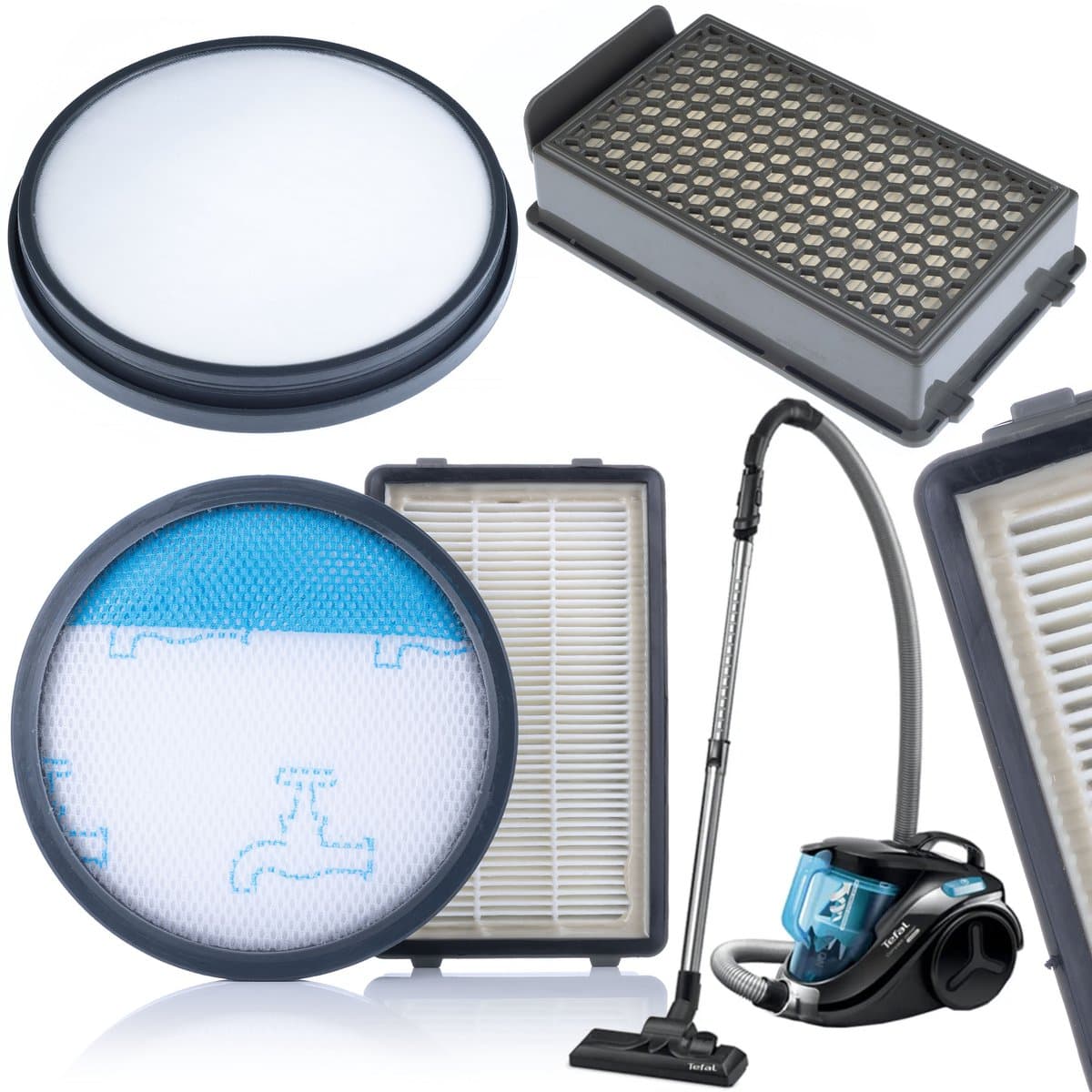 4x Filters voor stofzuiger Tefal Power Cyclonic RO371, Rowenta — afbeelding 1