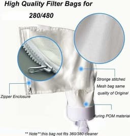 Set van 3 vervangende opbergtassen Geschikt voor ritssluiting Geschikt voor Polaris 280/480; multifunctionele nylon mesh tassen Geschikt voor Polaris K13/K16 modellen. — thumbnail 2