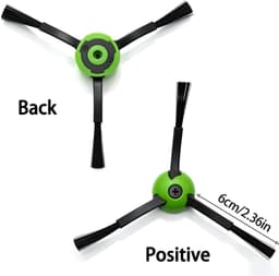 Zijborstels voor robotstofzuiger - 6 stuks - Groen — thumbnail 2
