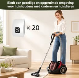 Stofzuigerzakken 20 Stuks - Geschikt voor Rowenta Hygiene+ ZR200520, ZR200720 & ZR200920 - Voor Compact Power, Power XXL, Silence Force & X-Trem Power — thumbnail 2