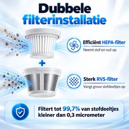 Car Essentials Draadloze Auto Stofzuiger - 8000 Pa - 120W - USB-C - 3 Opzetstukken — thumbnail 3