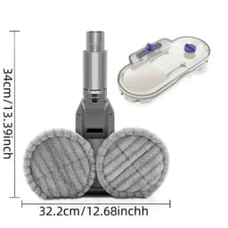 2-in-1 Dweil Opzetstuk voor Dyson Steelstofzuiger - Elektrische Mop met Watertank - Geschikt voor V7, V8, V10, V11 & V15 - Nat & Droog Reinigen - Met Verwijderbare Dweilpads — thumbnail 4
