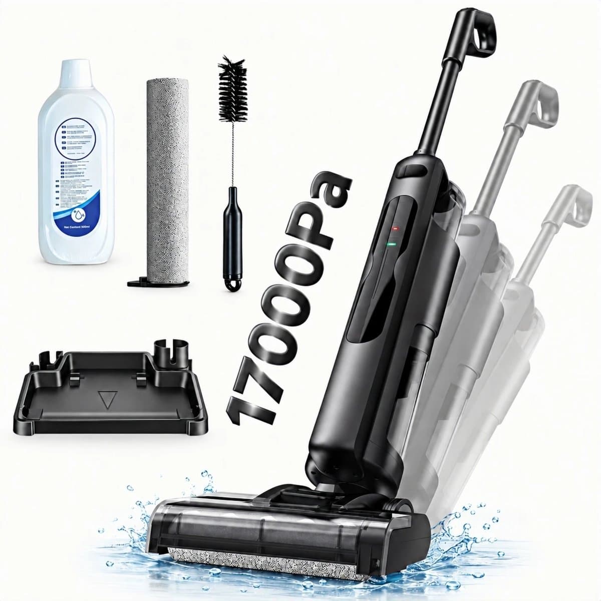 Draadloze Vloerreiniger & Nat-Droog Stofzuiger 3-in-1 – 17 kPa – 40 min Accuduur – Dweilen, Stofzuigen & Water Opzuigen – Zelfreinigend – Anti-Klit — afbeelding 1