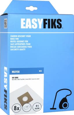 Easyfiks N25 stofzuigerzakken - Geschikt voor Nilfisk Coupe Neo - 8 stuks — thumbnail 1