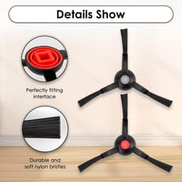6 Stuks Zijborstels geschikt voor Eufy Omni E25/E28 robotstofzuiger - Stofzuiger onderdeel - Zijborstels - hoekborstel accessoireset - stofzuiger opzetborstels - randveegborstels — thumbnail 4