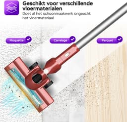 TurboTronic VS180 Cyclonic - 2-in-1 draadloze Steelstofzuiger met kruimeldief – hoge zuigkracht - 2 snelheden - 2200 mAH accu - 180W - extra accessoires - Zwart — thumbnail 4