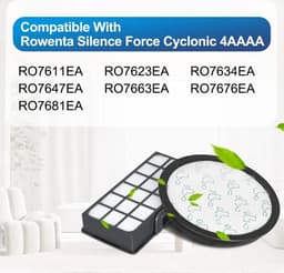 Dit is een set van 2 HEPA-filters Geschikt voor Rowenta Silence Force Cyclonic 4AAAA RO7647EA RO7663EA RO7676EA RO7681EA (Geschikt voor model RO76xx) stofzuigers. — thumbnail 3