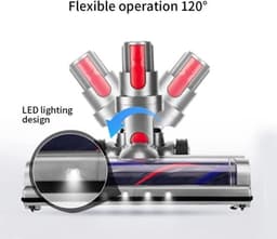 Gemotoriseerde roterende Borstel -Compatible met - geschikt voor Dyson V7 V8 V10 V11 V15 -Turboborstel Zuigmond Elektrisch Mondstuk - Directe aandrijving – Accessoires — thumbnail 4
