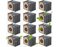 12-Pack Stofzakken Gescht voor Eufy Clean X8 Pro / X10 Pro Omni Robotstofzuiger Zelf-lege Station 2,5L Grote Capaciteit Vervangingszak
