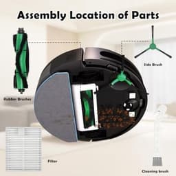 PromoHome Vervangingsset Geschikt voor voor iRobot Roomba Combo Essential zuig- en Dweilrobot (Y0112 Y0110 Y0512 Y0510), 105 Combo, — thumbnail 5