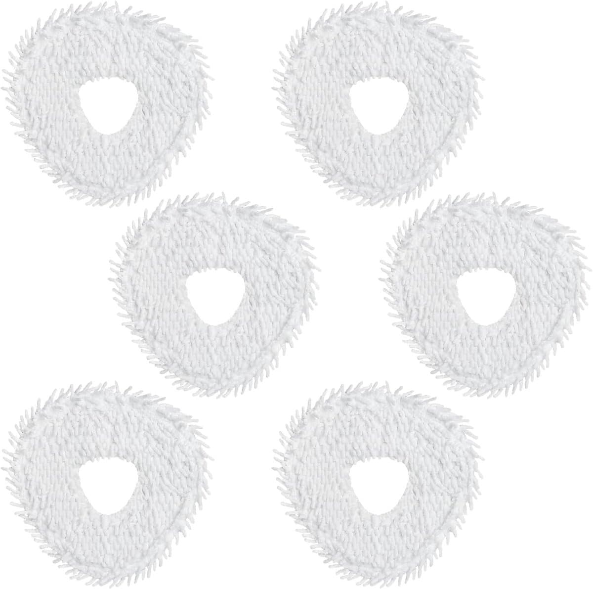 6 stuks dweilpads - geschikt voor Narwal Freo - Freo Pro - Freo X Ultra - Z Ultra - Freo Z 10 - Freo X10 Pro - J3 - J4 - J4 lite - robotstofzuigers - wasbaar en herbruikbaar - wit — afbeelding 1