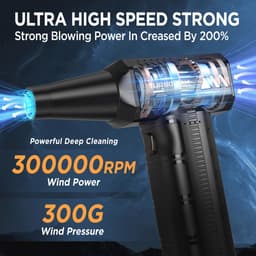 Mini Air Blower 300000 RPM - Draadloze Stofzuiger voor Toetsenbord en Auto — thumbnail 2