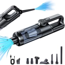 Draadloze Handstofzuiger Voor De Auto - Draagbare Oplaadbare Mini Autostoofzuiger - Zwart - 8 Opzetstukken - 17000Pa — thumbnail 1