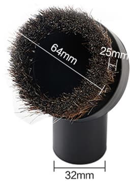 Stofzuiger Borstel Accessoire - Duurzaam - Paardenharen Ronde Borstel - 32mm Kop - Universeel — thumbnail 5