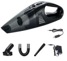 Draadloze Handstofzuiger Voor De Auto - Draagbare Oplaadbare Mini Autostoofzuiger - Zwart - 3 Opzetstukken - 3300Pa — thumbnail 1