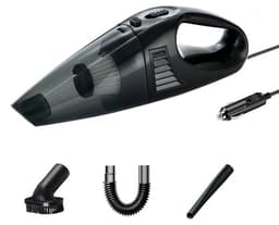 Draadloze Handstofzuiger Voor De Auto - Draagbare Oplaadbare Mini Autostoofzuiger - Zwart - 3 Opzetstukken - 3300Pa — thumbnail 1