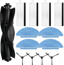 Vervangende Accessoireset - 13-delige - Geschikt voor Tikom L9000/SL60D/SG60/SL61 Robotstofzuiger - 1 Hoofdborstels, 4 Filters, 4 Zijborstels, 4 Dweildoeken - Reserveonderdelen — thumbnail 1