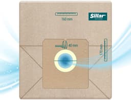 Sillar stofzuigerzakken - papier - 2 filterlagen - biologisch afbreekbaar - universeel - vervanging voor traditionele stofzuigers - Zelmer, Amica, Beko, Hoover, Philips, MPM - 17 x 16 cm - 15 stuks — thumbnail 3