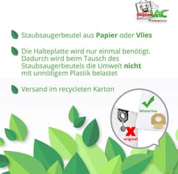Stofzuigerzakken 10 stuks compatibel met Kärcher NT 65/2 Eco SP - MisterVac fleece filter bags — thumbnail 2