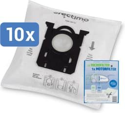 Stofzuigerzakken Philips Power Go van efectimo + filterset - geschikt voor: Philips Power Go FC8244/09 - 10 stuks - drielaags topkwaliteit microvezel Philips PowerGo stofzuigerzakken — thumbnail 1