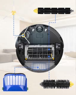 Reserveonderdelen geschikt voor iRobot Roomba 600-serie: 14 borstels geschikt voor modellen 605 tot 676 en 80 tot 68. Ookgeschikt voor 500-serie 564, 585 en 595. — thumbnail 2