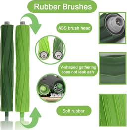 Vervangende Onderdelen kit geschikt voor iRobot Roomba i7 i7+i3+i3 i4+i4 i6 i6+i8 i8+/Plus E5 E6 E7 Stofzuiger accessoires, 1 set Rubber Borstel, 4 Zijborstels, 4 HEPA Filters (9 Stks) — thumbnail 5