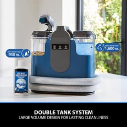 Tapijtreiniger - Tapijtwassers - Nat-Droogstofzuigers - met Accessoires - met Stopcontact - voor Huis - Garage - Auto - Tapijt - 500W - 950ml Vuilwatertank - 1600ml Zoetwatertank - Blauw — thumbnail 5