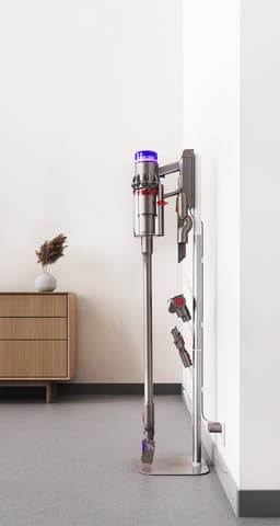 LotaHome - Vloerstandaard voor Steelstofzuiger – Oplaadstation - Stofzuigerstandaard voor Dyson – Stabiele Metalen Vloersteun voor Stofzuiger – Ruimte voor Draadloze Stofzuigeropzetstukken en Accessoires – Dyson Handheld – Ophangsysteem - Zilver — thumbnail 3